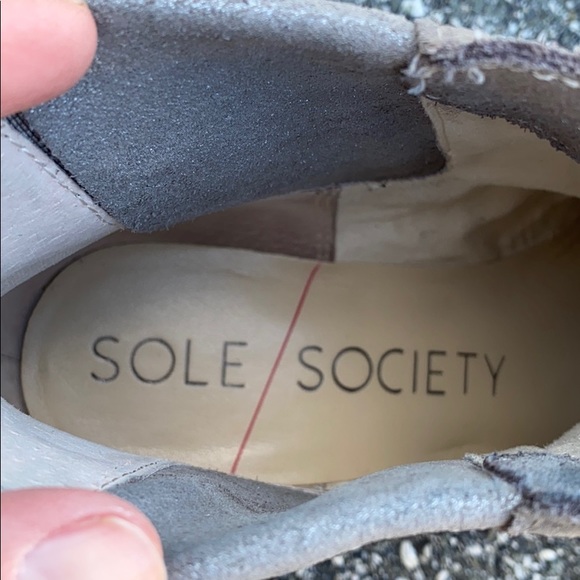 Sole Society Gray/Silver Booties - Picture 5 of 7